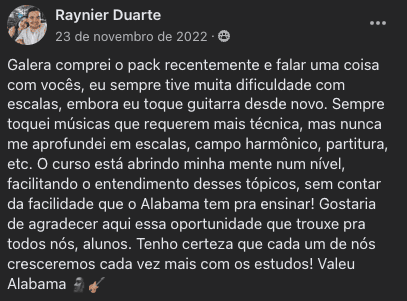 Relato real de aluno sobre o ensino de Mauricio Alabama — 6