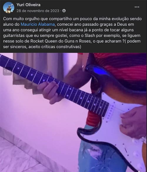 Relato real de aluno sobre o ensino de Mauricio Alabama — 11
